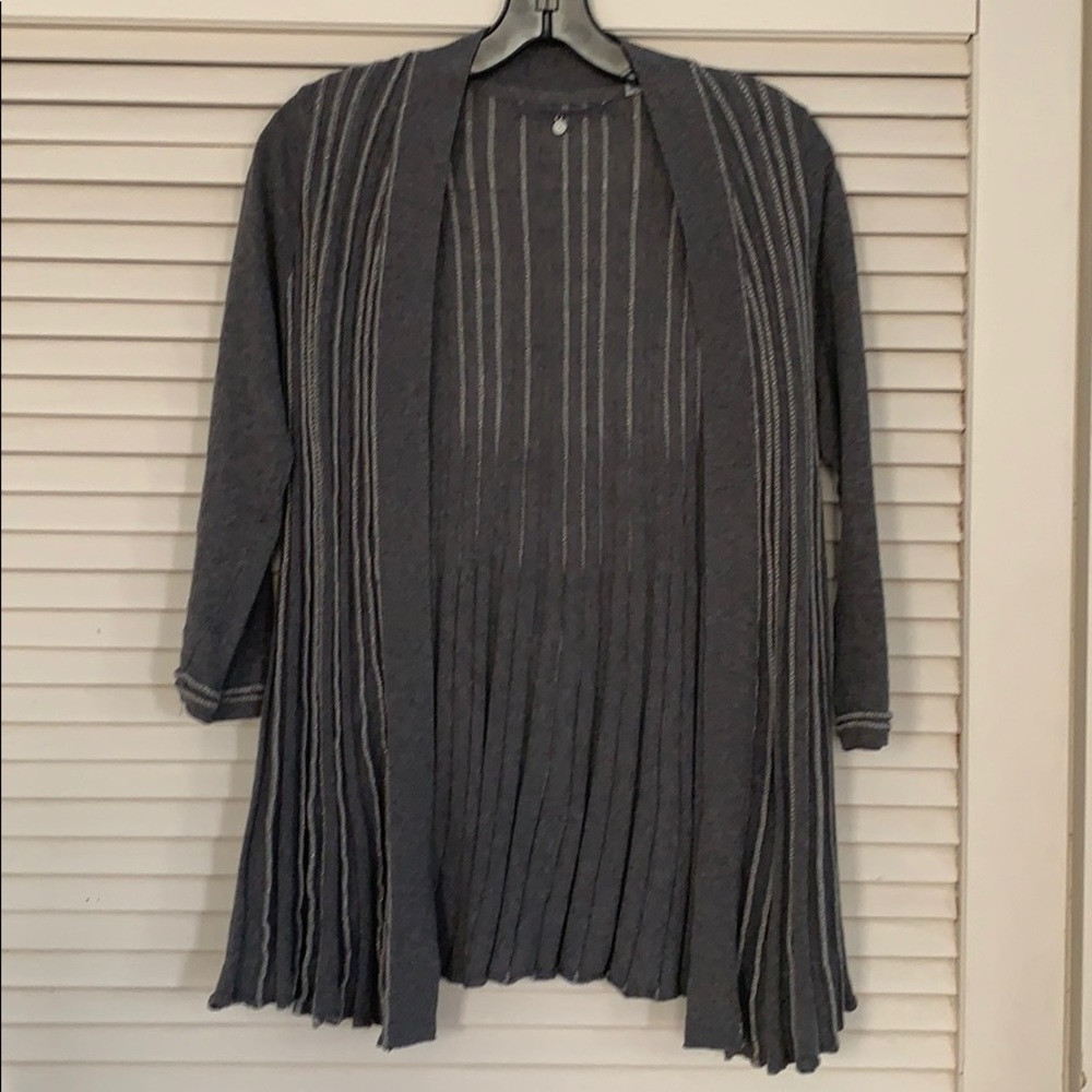 Gray cardigan sweater